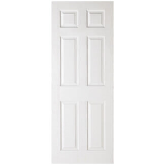 LPD Textured Moulded Internal Door with 6 Panel - White Primed