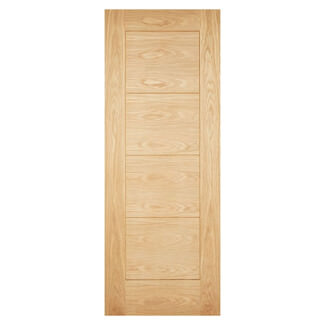 LPD Modica External Door with 4 Panel - Unfinished Oak