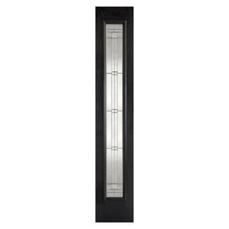 LPD Elegant External Sidelight Door with 1 Obscure Glazed Light - Prefinished Black