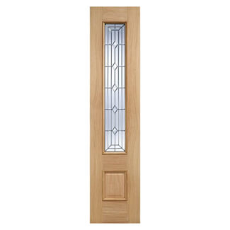 LPD Empress External Sidelight Door with 1 Panel and 1 Clear Glazed Light - Unfinished Oak
