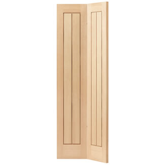 JB Kind Thames Cottage Style Internal Bi-fold Door with 4 Panel - Unfinished Oak
