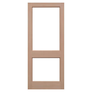 LPD 2XGG External Door with 2 Unglazed Light - Unfinished Hemlock