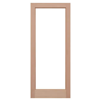 LPD Pattern-10 External Door with 1 Unglazed Light - Unfinished Hemlock