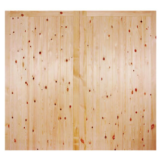 LPD Framed Ledged And Braced External Garage Door in Unfinished Redwood - 2135 W x 44mm T