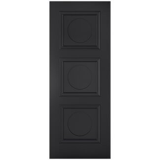 LPD Antwerp Internal Fire Door with 3 Panel - Black Primed