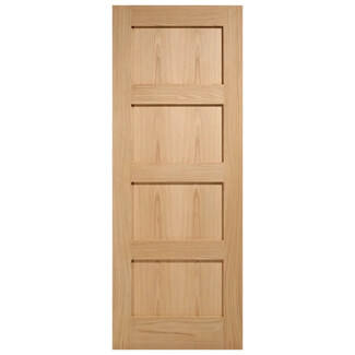 LPD Shaker Internal Door with 4 Panel - Prefinished Oak