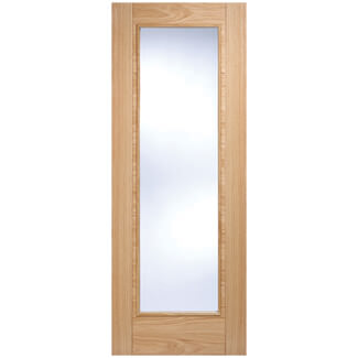 LPD Vancouver Internal Door with 1 Clear Glazed Light - Prefinished Oak