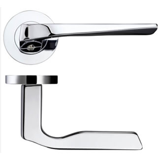 LPD Carina Polished Chrome Privacy Door Handle Pack - 120 W x 50mm H