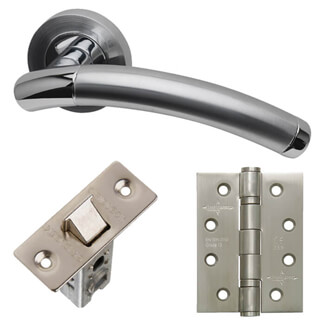 LPD Saturn Silver Standard Door Handle Pack - 150 W x 51mm H