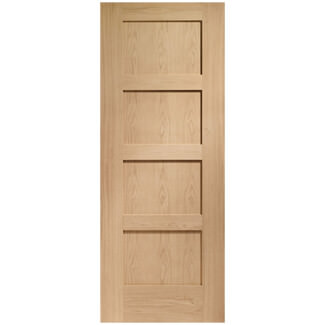 XL Joinery Shaker Pre-Finished Oak 4-Panels Internal Door