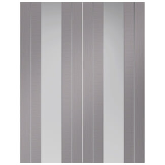 XL Joinery Forli Internal Door Pair with 2 Clear Glazed Light - Prefinished Light Grey