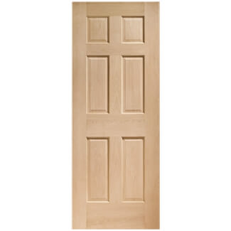 XL Joinery Colonial Internal Door with 6 Panel - Unfinished Oak