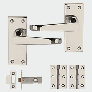 Dale Victorian Internal Door Pack - Polished Chrome