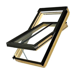 Fakro Electric Conservation Centre Pivot Roof Window - FTP P2 Double Glazed - Natural Pine