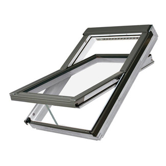 Fakro Electric Centre Pivot Roof Window - FTU P5 Triple Glazed - White Polyurethane
