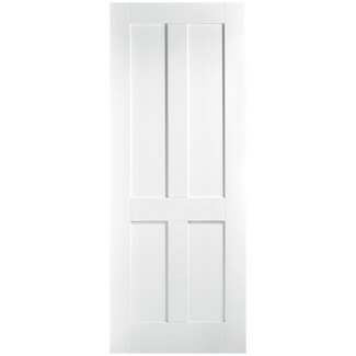 LPD London Internal Fire Door with 4 Panel - White Primed