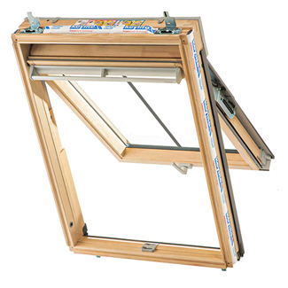 Keylite Manual Conservation Top Hung Roof Window - Clear Lacquered Pine