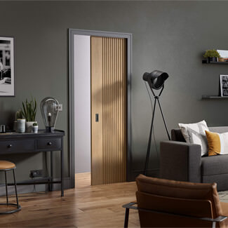 LPD Flusso Pre-Assembled Single Pocket Door Set