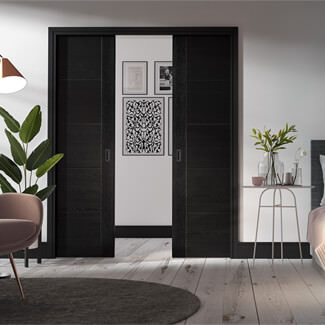 LPD Flusso Pre-Assembled Double Pocket Door Set - 1981mm H