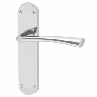 XL Joinery Weser Lever On Latch Plate Door Handle Pack - Polished Chrome