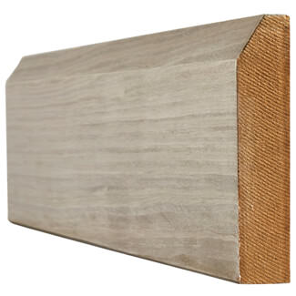 LPD Prefinished Light Grey Chamfered Skirting - 146 W x 3000 H x 18mm T