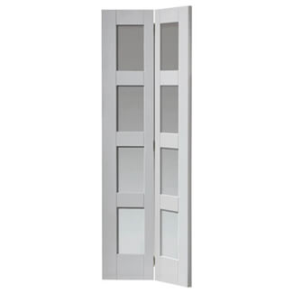 JB Kind Cayman Internal Bi-fold Door with 8 Clear Glazed Light - White Primed