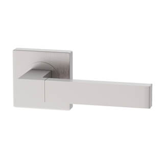 XL Joinery Torne Square Rose Fire Door Handle Pack - Pearl Nickel