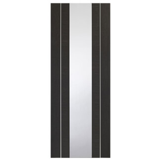 XL Joinery Forli Internal Door with 1 Clear Glazed Light - Prefinished Dark Grey