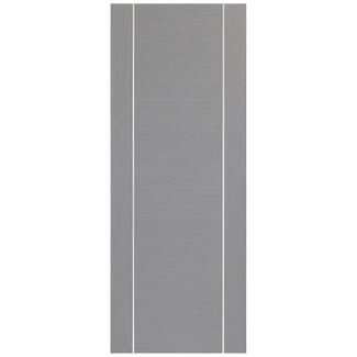 XL Joinery Forli Pre-Finished Light Grey Internal Fire Door With Aluminium Inlay