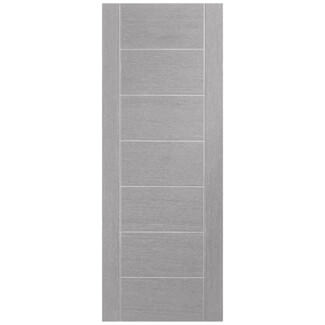 XL Joinery Palermo Fully Finished Light Grey 7-Panels Internal Fire Door