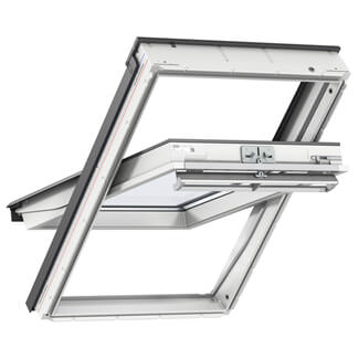 Velux Manual Centre Pivot Roof Window - 70 Double Glazed - White Polyurethane