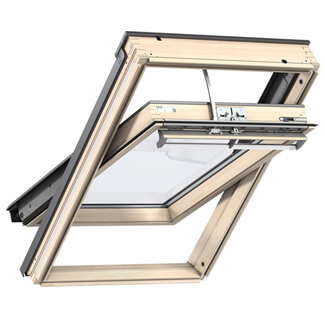 Velux Solar Centre Pivot Roof Window - 69 Triple Glazed - Lacquered Pine