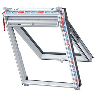 Keylite Manual Top Hung Roof Window - Triple Glazed - Polar White PVC