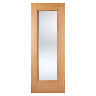 LPD Eindhoven Internal Door with 1 Clear Glazed Light - Prefinished Oak