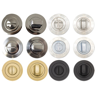 Deanta Round Thumb-Turn Lock for Doors - 50mm Dia