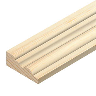 Cheshire Moulding Decorative Barrel Mould in Pine - 2400mm Length - Bundle of 10