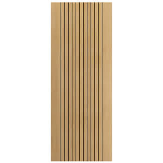 JB Kind Aria Flutted Internal Fire Door - Prefinished Oak Laminate