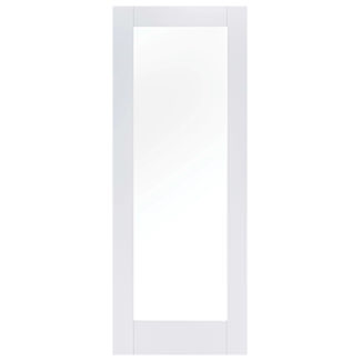 LPD Pattern-10 Internal Door with 1 Clear Glazed Light - White Primed