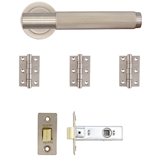 Deanta Sparta Latch Door Handle Pack - Satin Nickel