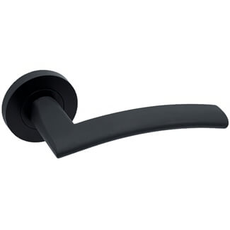 LPD Genoa Matt Black Door Handle Pack - 125 W x 50mm H
