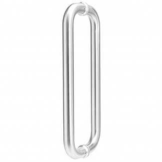 Deanta D-Pull Pull Handle for Doors 22mm Dia x 322mm L - Satin Steel