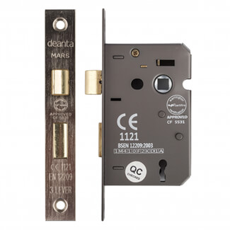 Deanta 3 Lever Mortice Sashlock for Doors in Satin Nickel  - 22 W x 150mm H
