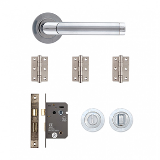 Deanta Augustus Bathroom Handle Pack in Matt Polished Chrome Finish