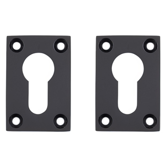 Deanta Slim Rectangular Escutcheon Pair - 35 W x 50mm H