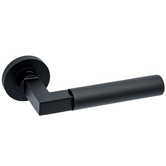 LPD Verona Matt Black Door Handle Pack - 130 W x 50mm H
