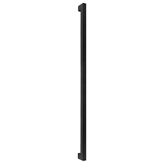 LPD Manhattan Hudson Matt Black Door Handle Pair - 15 W x 600mm H