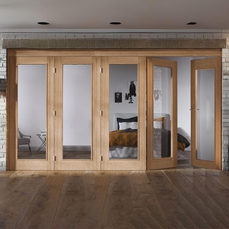 LPD Roomfold Internal Door Frame Set 4+1 - Unfinished Oak