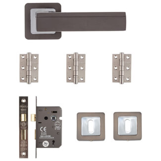 Deanta Invictus Mortice Door Handle Pack - Matt Satin Black