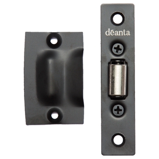 Deanta Roller Catch for Internal Doors in Matt Black Steel