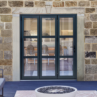 LPD Aluvu Heritage Style Aluminium Left Hand External Bi-Fold Door in Prefinished Anthracite Grey